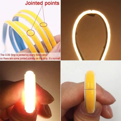 100lm/w DC 12V24V 8mm 320leds Blau Flexible COB Led Streifenlicht für Schrank Schlafzimmer Küche Beleuchtung Dekoration