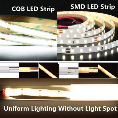 480Leds 6500K Weißes flexibles COB-Led-Streifenlicht für Innendekoration in 12V/24V Spannung