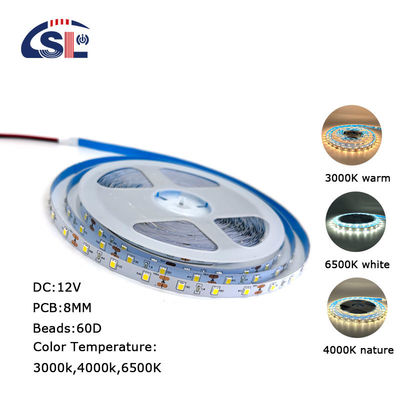 4000K-4500K Einfarbige SMD 2835 Warmweiß Adressierbares LED-Hintergrundlicht Streifenlicht 2835 12v