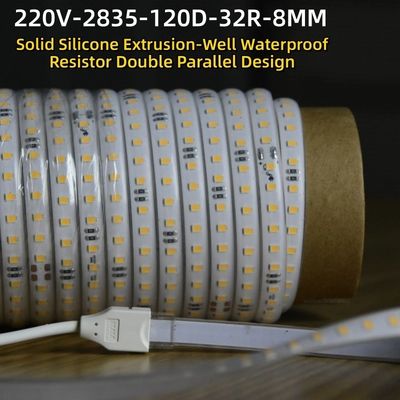 110v220v Wasserdicht 10mm 180leds 6500K Druckschnittbrett SMD2835 LED Streifenlicht IP67