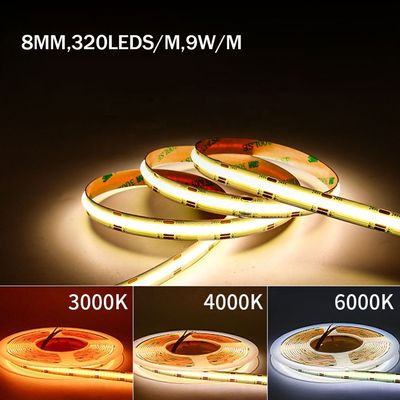 IP20 DC12V24V 8mm10mm Breite 480Leds 3000K4000K6500K Flexible COB Led Strip Light für Außen- und Innenarchitektur