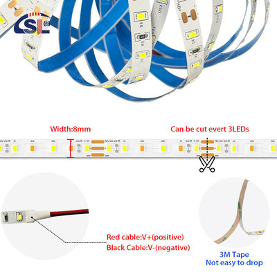 5V 8mm 320LEDs 4000K IP65 1cm Einschnitt wasserdichte Elektroplatte COB Flexible LED Streifenlicht