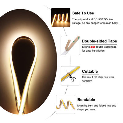 50000 Arbeitsstunden Lebensdauer COB LED-Streifenlicht mit warmer und natürlicher weißer Farbe