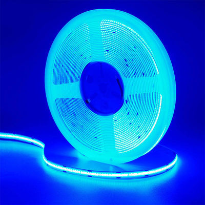 CE LVD EMC ROHS FCC REACH ERP2.0 Zertifizierte Eisblaue COB Led-Streifenleuchte mit 8 mm Breite
