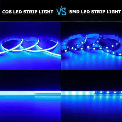 CE LVD EMC ROHS FCC REACH ERP2.0 Zertifizierte Eisblaue COB Led-Streifenleuchte mit 8 mm Breite