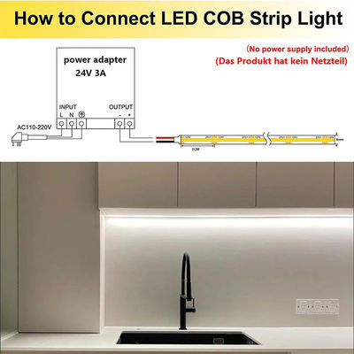 LED-Streifenlicht 8mm10mm 480leds 3000K4000K6500K Warm natürliches weißes flexibles COB-Licht