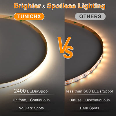 100lm/w Hohe Helligkeit IP20 8mm 480Leds COB Led Streifenlicht für Küche Wohnzimmer