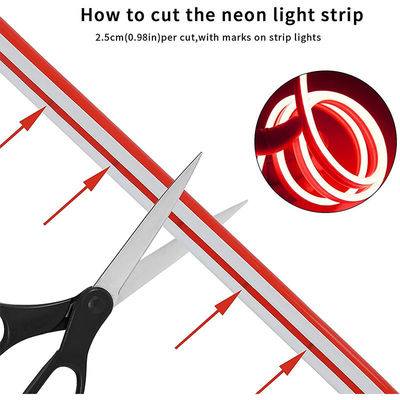 DC 12V Rot LED Neon Flex mit 50000 Arbeitszeit und Hängemontage