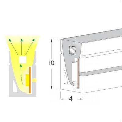 Unterstützung Dimmer Warm Weiß Neon Flex 3000K Mini 24V 4x10mm IP65 Wasserdicht 168 LEDs/m