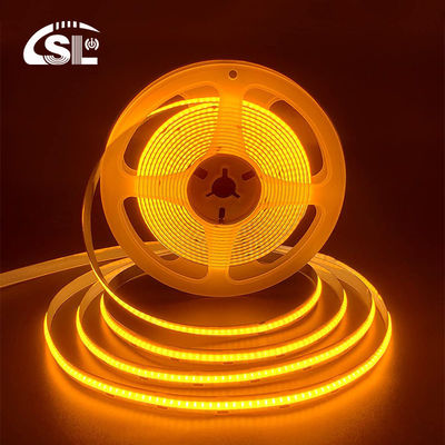 IP20 12V 24V Flexible COB Led Streifenlicht 8mm 320Leds Orange Wasserdicht Streifenlicht 3