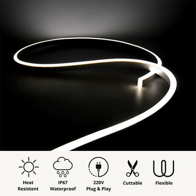 4100K kühle weiße LED Neon Flex 24V Gleichstrom drahtlos 8x16mm 120LEDs/m IP65 wasserdicht Ideal