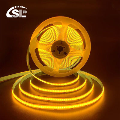Hotelhaus COB LED Streifenlicht CE RoHs IP20 Ra90 8mm Breite 12V 24V Goldgelb