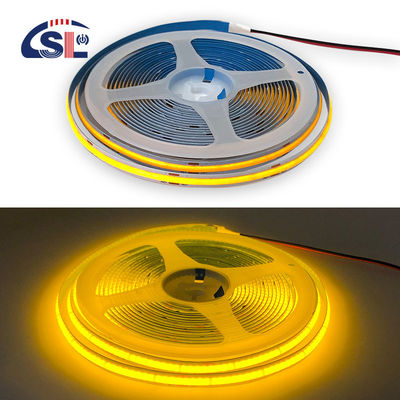 Hotelhaus COB LED Streifenlicht CE RoHs IP20 Ra90 8mm Breite 12V 24V Goldgelb