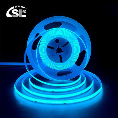 320Leds hohe Helligkeit Eisblau COB Led Streifenlicht CE RoHs IP20 8mm Breite 12V24V