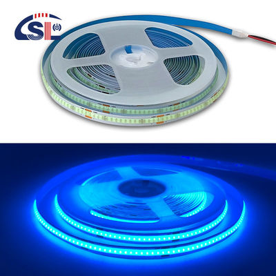 320Leds hohe Helligkeit Eisblau COB Led Streifenlicht CE RoHs IP20 8mm Breite 12V24V