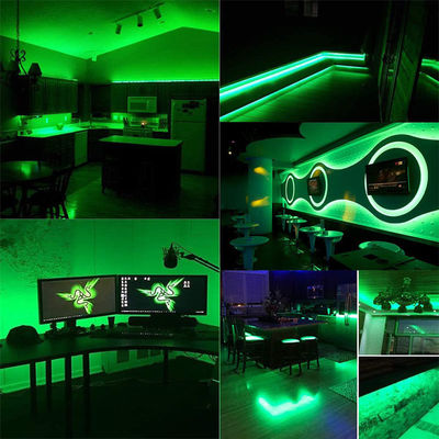 DC12V24V 480LEDs Ra90 8mm10mm Breite Grün Flexible COB LED Streifenlicht für Beleuchtung