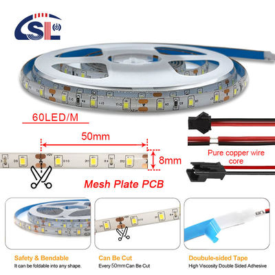 5V 8mm 3000K 120LEDs Hohe Helligkeit IP65 Wasserdicht Flexible SMD2835 LED Streifenlicht
