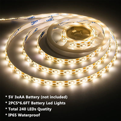 Hotel 5v 120Leds 8mm 3000K Warm White Led Strip Licht mit und Lichtfluss/m 2640 lm