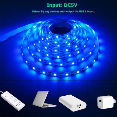 5V 8mm 120LEDs Blaue LED Streifenlicht Elektroplatte SMD2835 Ideal für Innen- und Außenbereich