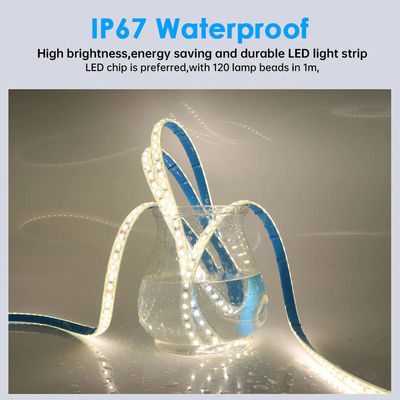 COB Beleuchtungsstreifen 110v220v 8mm 120leds 4000K IP67 wasserdicht Druckschneidebrett SMD2835 Led Streifenlicht