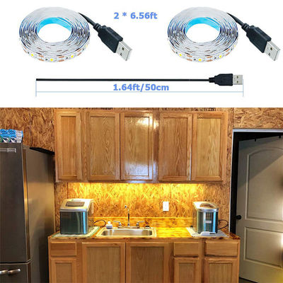 Dimmer-Support 5v 8mm 120Leds 3000K Warme weiße flexible Elektroplatte Led-Streifenlicht