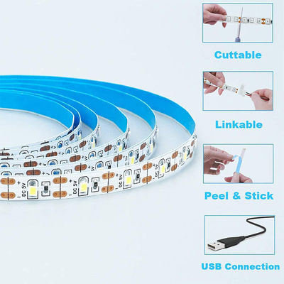 3- 120° Strahlwinkel 5v 120Leds 8mm 4000K Natural Ein Licht ein Schnitt SMD2835 Led Streifenlicht