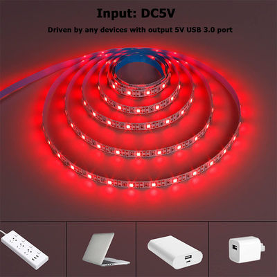 120 LEDs 8mm Rot Ein Licht ein Schnitt Elektroplatte flexibel SMD2835 Led Streifenlicht 5v