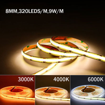 Ra 70/80/90 CCT COB Led Streifenlicht 8mm10mm 608leds 3000K-6500K für TV-Hintergrundbeleuchtung