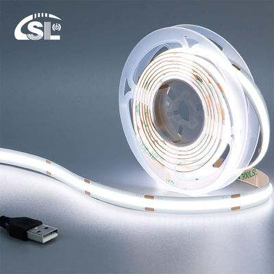 5v 320leds 8mm 6500K Weiß COB Led Streifenlicht für Wohnbeleuchtung durch Schaltersteuerung
