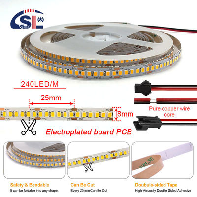 8mm 240LEDs 6500K Kaltweiß SMD2835 Led-Streifenlicht mit Fernbedienungsschaltermodus