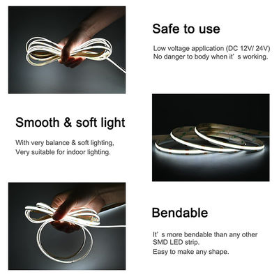 Flexible COB Led Streifenlicht 8mm10mm 12V24V 320Leds Rot Gold Gelb Eis Blau Blau Grün Lila für das Schlafzimmer