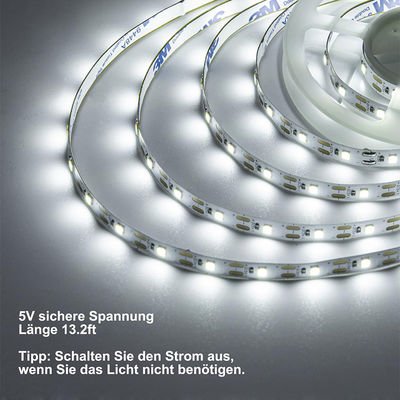 IP20 Rating Hohe Helligkeit 5v 8mm 120LEDs 6500K Weiße flexible Elektroplatte SMD2835 Led Streifenlicht
