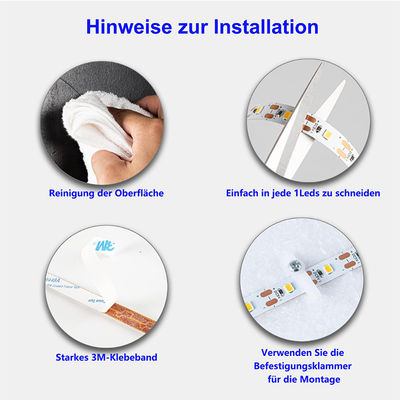 IP20 Rating Hohe Helligkeit 5v 8mm 120LEDs 6500K Weiße flexible Elektroplatte SMD2835 Led Streifenlicht