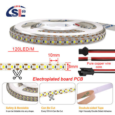 2200 lm hohe Helligkeit 2835 120 led/m LED-Streifen 8mm Breite 12V 24V Einfachlichtstreifen