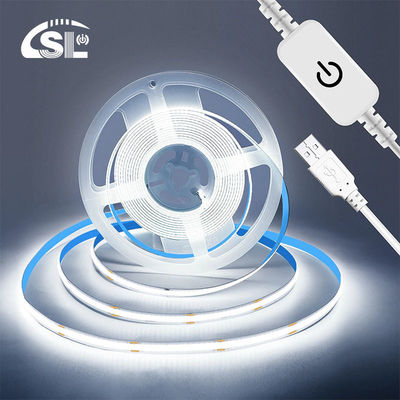 5V Gleichspannungs-Eingang Kupfermaterial COB 320LEDs IP20 Ra 90 LED-Lichtstreifen für Heimbeleuchtung