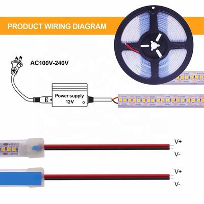 Wasserdichtes LED-Streifen 12V 24V Weiß Warm Weiß 2835 120LEDs/m