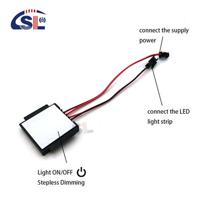 Smart Mirror Stepless Dimming Mirror Touch Sensor Schalter mit Halterung DC12V 12W 24W 36W