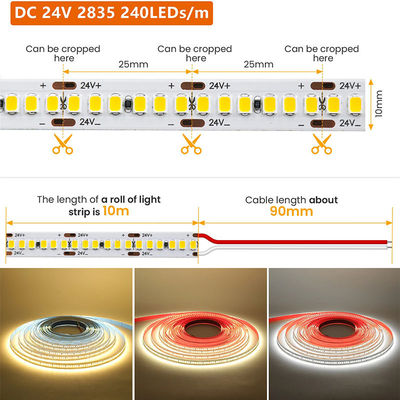120 LEDs Doppelreihe LED-Streifen für das Hotel Badezimmer Spiegel 12V 5MM 2835 Spiegel Warm Weiß