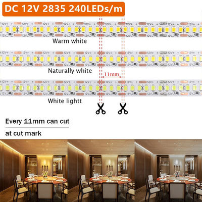 120 LEDs Doppelreihe LED-Streifen für das Hotel Badezimmer Spiegel 12V 5MM 2835 Spiegel Warm Weiß