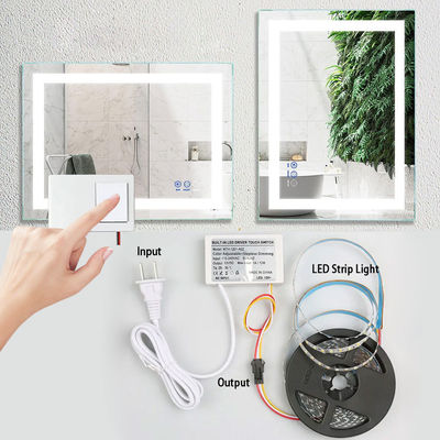 60W 12V Defogger mit einer Taste, einer Farbe, ausgewählter LED-Dimmer-Spiegel, Touch-Sensor-Schalter