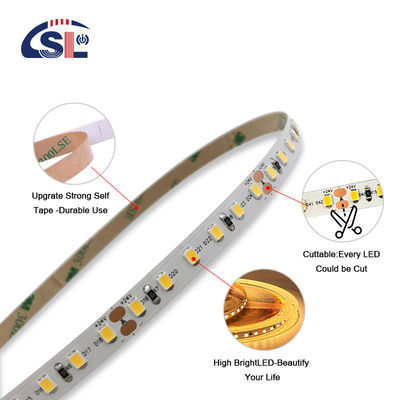IP20 2835 SMD Einfarbiges LED-Streifenlicht 120 Led 12V 24V 8W Niederspannung 3M für Spiegel