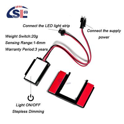 angepasster Dc12 3A/5A Dimmer Touch Sensor Schalter für Make-up Bad Spiegel Defogger