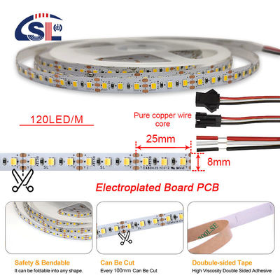 2835 CCT-LED-Band 120Leds/m Doppelweißfarbig Temperaturverstellbares Flexibles Band