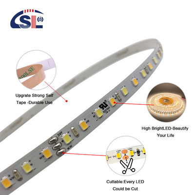 Niederspannung 3M Dual Color LED Streifenlicht 3000k 6500k 120 Led 12V 24V 8W für Spiegel