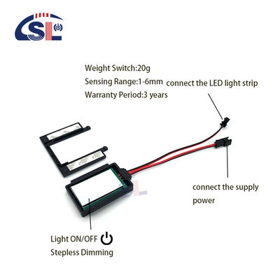 12V Single Key Smart LED Mirror Touch Sensor Schalter für Dimmer Touch Schalter bei direkter