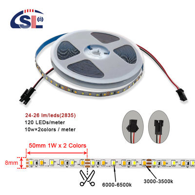 4000K CCT 8mm Breite LED Flexible Strip Light 12V 120LEDs/m für die Heimbeleuchtung