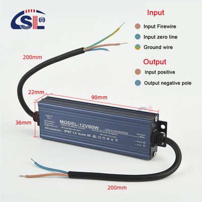 24V Eingangsspannung LED-Lichttransformator IP67 Wasserdicht für den Außenbereich 60W 200W 400W 500W