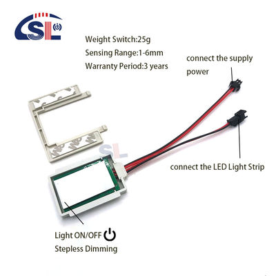 Einfarbiger/Dreifarbiger Ein-/Aus-Dimmer-Touch-Sensor-Schalter für LED-Beleuchtung für Badezimmerspiegel