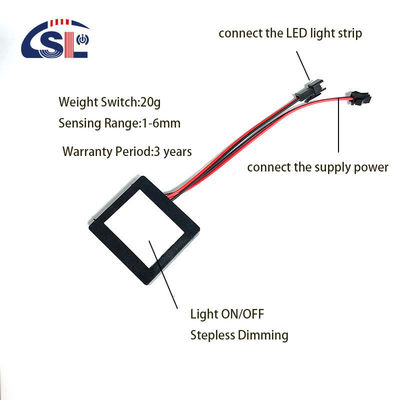 60W Dreifarbige LED Smart Single Key Touch Dimmer Schalter für benutzerdefinierte Badezimmerspiegel
