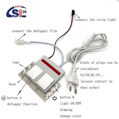 12V LED-Lichtquelle integrierter Badezimmerspiegel Schalter 1N1NC Kombination 1A Max-Strom